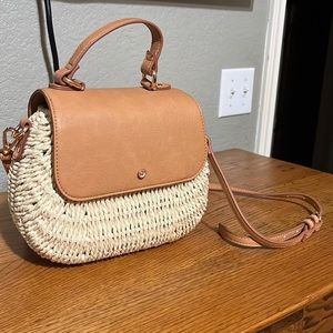 NWOT LC Lauren Conrad purse straw rattan crossbody